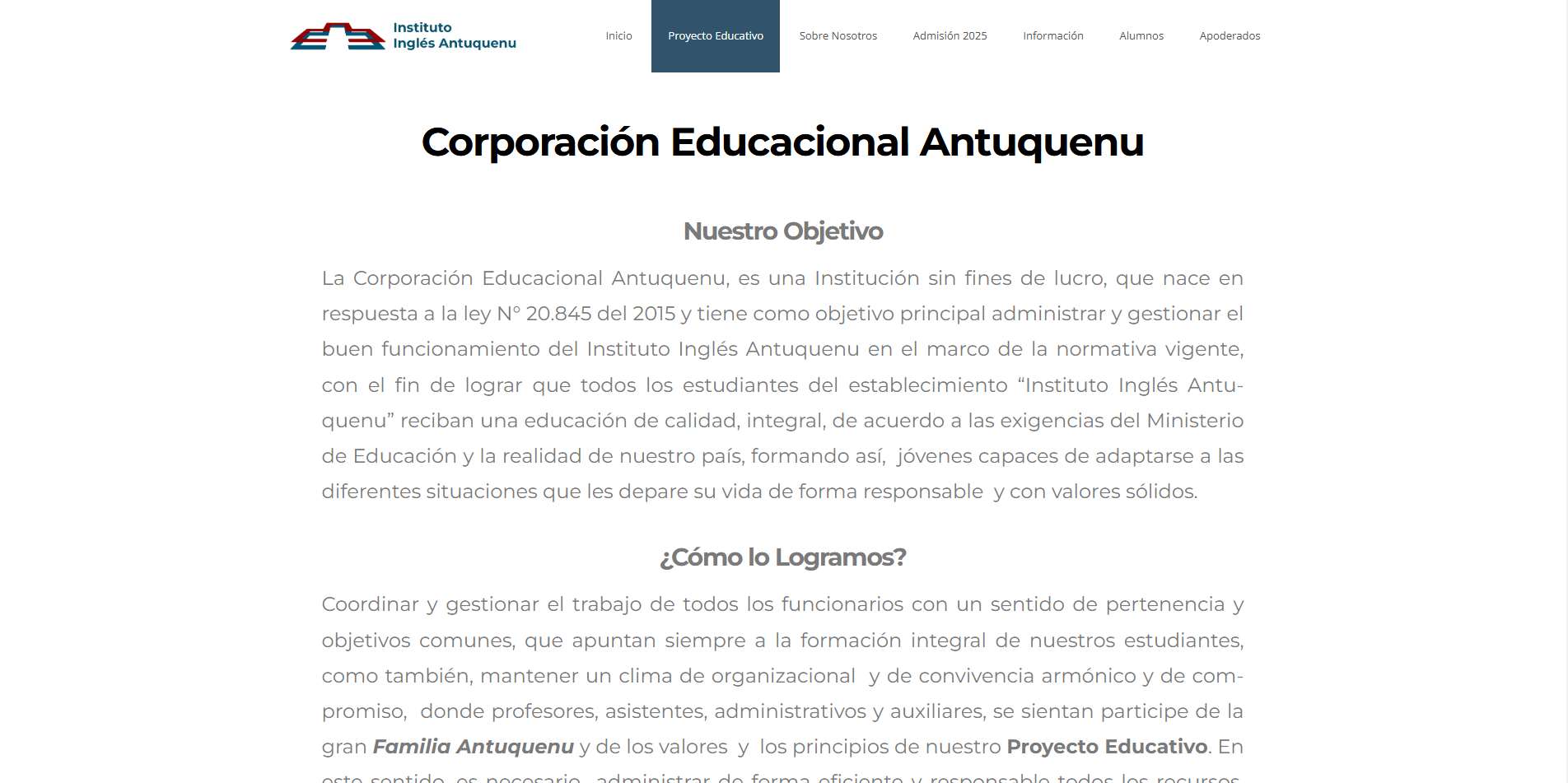 página web Antuquenu 2
